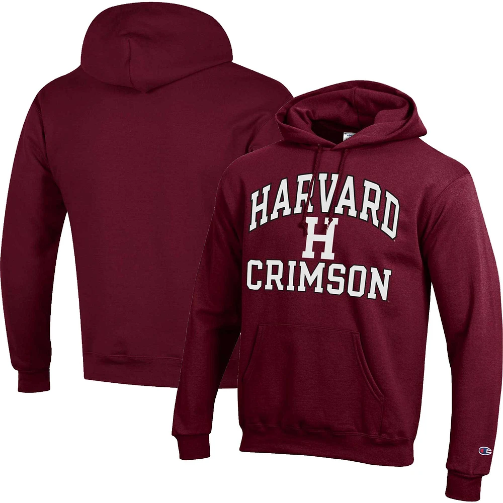 Men's Champion Crimson Harvard High Motor Pullover Hoodie