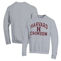 Chandail à enfiler pour hommes Champion Heather Grey Harvard Crimson High Motor