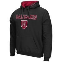 Men's Colosseum Harvard Crimson Arch and Logo Pullover Hoodie