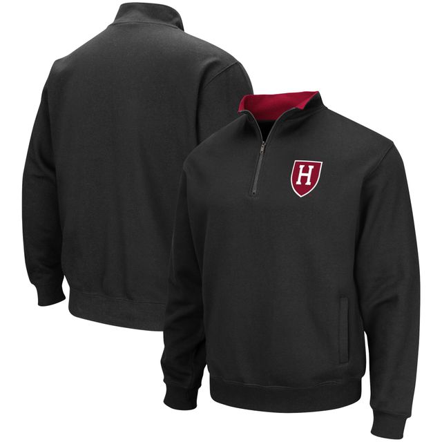 Veste Colosseum Black Harvard Crimson Tortugas Team Logo Quarter-Zip pour homme