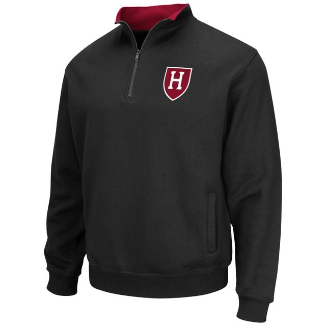 Veste Colosseum Black Harvard Crimson Tortugas Team Logo Quarter-Zip pour homme