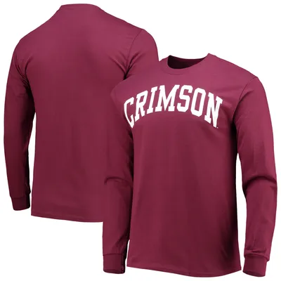 Harvard Crimson Fanatics Branded Basic Arch Long Sleeve T-Shirt