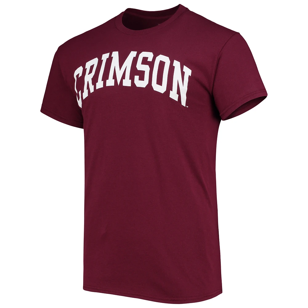 T-shirt Fanatics Crimson Harvard Basic Arch Team pour hommes