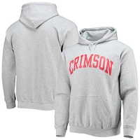 Sweat à capuche gris Harvard Crimson Basic Arch Fanatics pour hommes