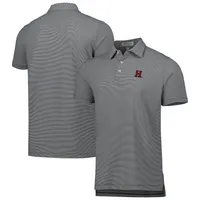 Polo homme Peter Millar noir Harvard Crimson Jubilee Performance en jersey à rayures