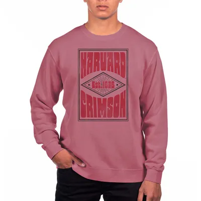 Harvard Crimson Uscape Apparel Pigment Dyed Fleece Crewneck Sweatshirt