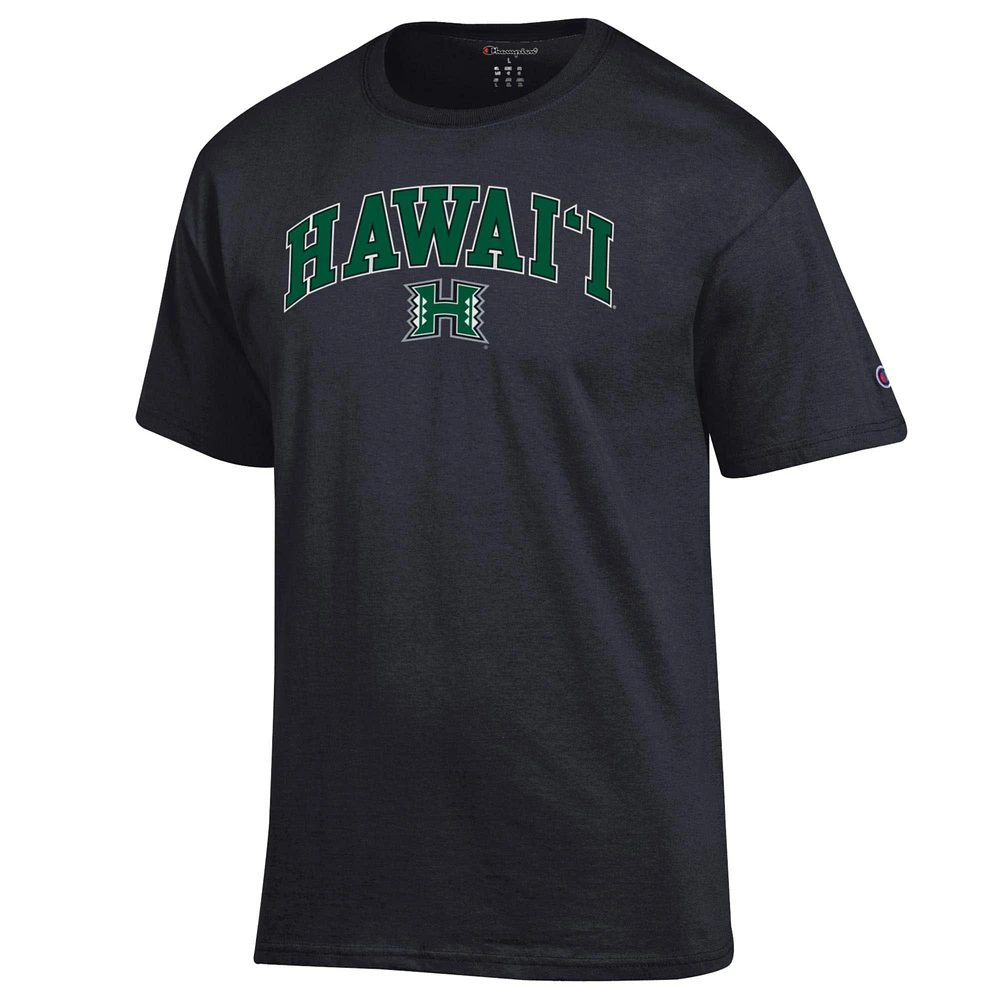 T-shirt noir avec logo Arch Over des Rainbow Warriors de Hawaii pour homme