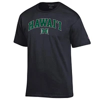 T-shirt noir avec logo Arch Over des Rainbow Warriors de Hawaii pour homme