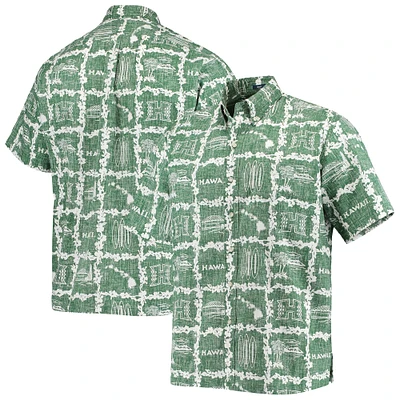 Chemise boutonnée classique pour hommes Reyn Spooner Green Hawaii Warriors