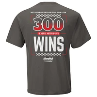 Men's Hendrick Motorsports Team Collection  Charcoal 300 Wins T-Shirt