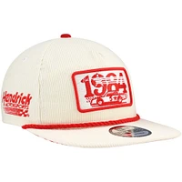 Casquette réglable crème pour hommes Hendrick Motorsports 1984 Retro Cord Golfer New Era