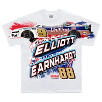 Men's  White Hendrick Motorsports Unifirst/National Guard Total Print T-Shirt