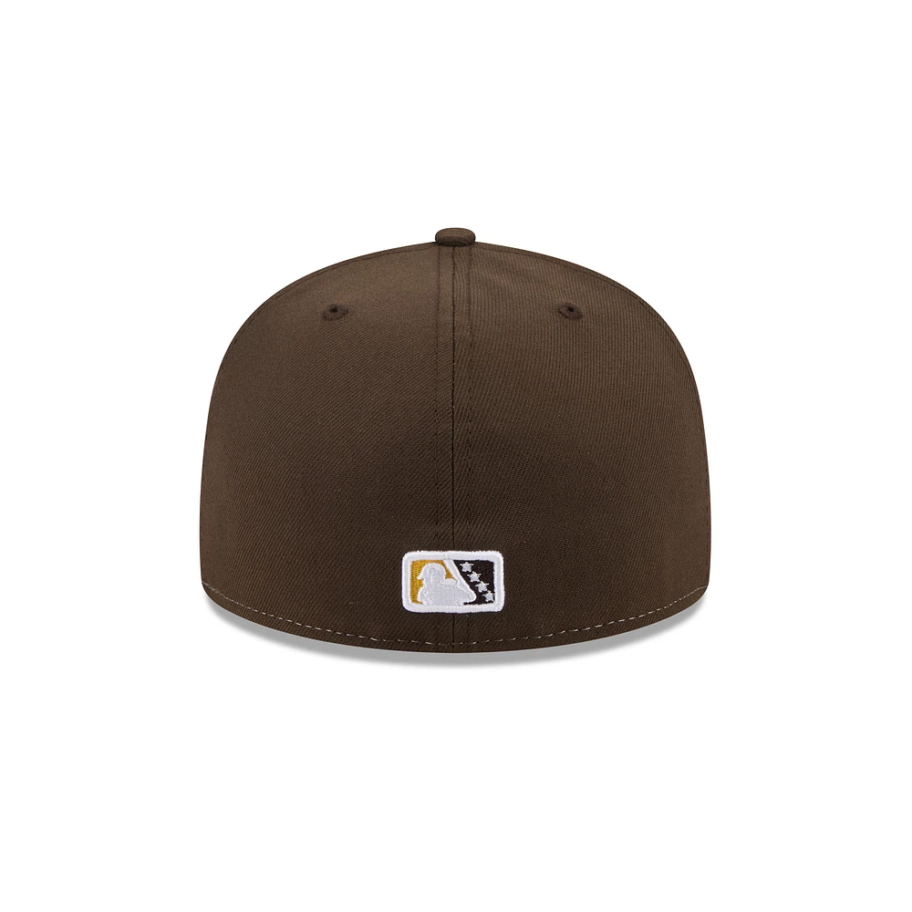 Men's New Era  Yellow Hickory Crawdads Theme Nights 59FIFTY Fitted Hat