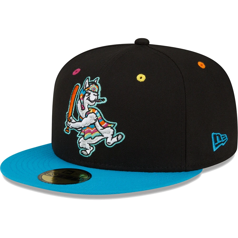 Men's New Era Black/Royal Hickory Crawdads Copa De La Diversion 59FIFTY Fitted Hat