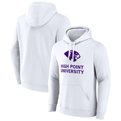 Men's Fanatics  White High Point Panthers Primary Logo Pullover Hoodie