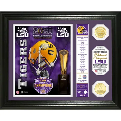LSU Tigers Highland Mint College Football Playoff 2019 National Champions 13'' x 16'' Banner Bronze Coin Photo Mint