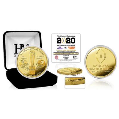 LSU Tigers vs. Clemson Tigers Highland Mint 2020 National Championship Dueling Gold Coin