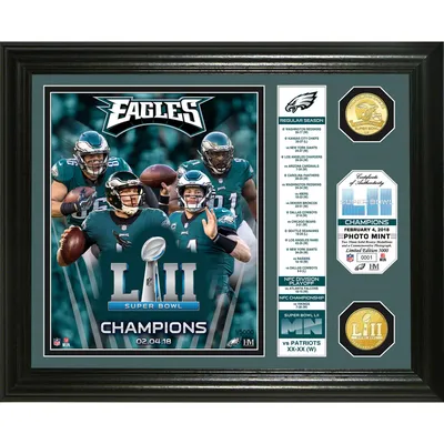 Highland Mint Philadelphia Eagles 13 x 13 Super Bowl LII Ticket  Collection Photo Mint