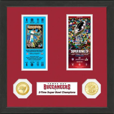 Tampa Bay Buccaneers Highland Mint 2-Time Super Bowl Champions 12'' x 12'' Ticket Collection