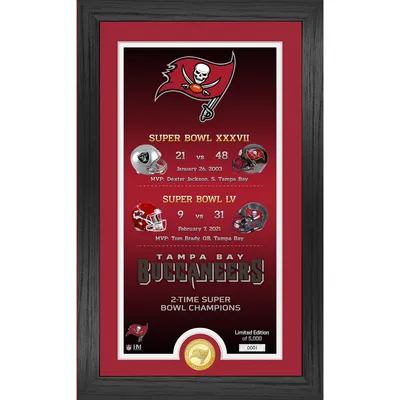 Tampa Bay Buccaneers Highland Mint 2-Time Super Bowl Champions 12'' x 20'' Legacy Bronze Coin Photo Mint