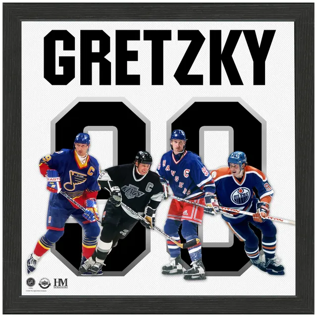 Men's Mitchell & Ness Wayne Gretzky Black Los Angeles Kings Captain Patch Name Number T-Shirt Size: Small