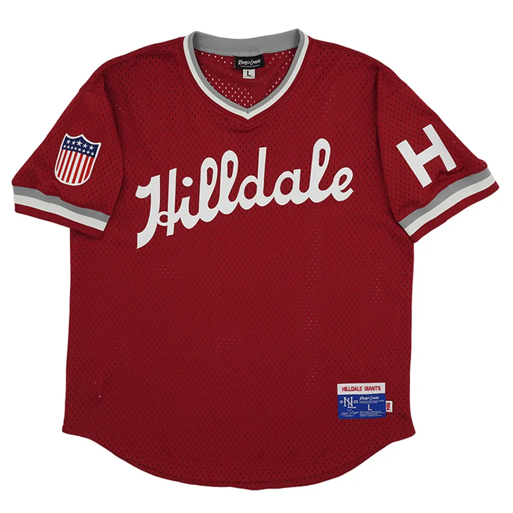 Men's Rings & Crwns Red Hilldale Club Mesh Replica V-Neck Jersey