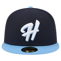 Men's New Era  Navy/Light Blue Hillsboro Hops Authentic Collection 59FIFTY Fitted Hat