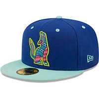 Men's New Era Blue/Mint Soñadores De Hillsboro Copa La Diversion 59FIFTY Fitted Hat