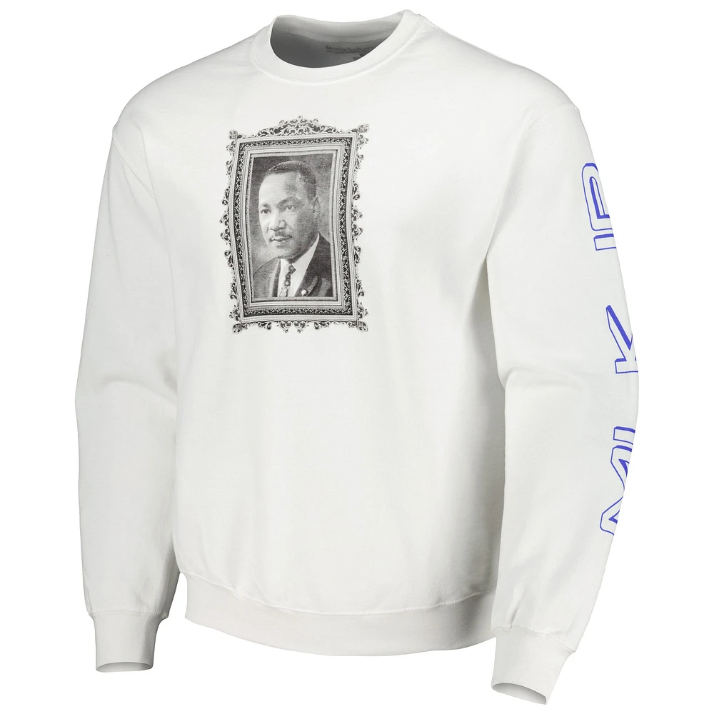 Sweat-shirt unisexe Martin Luther King Jr. White Graphic Pull