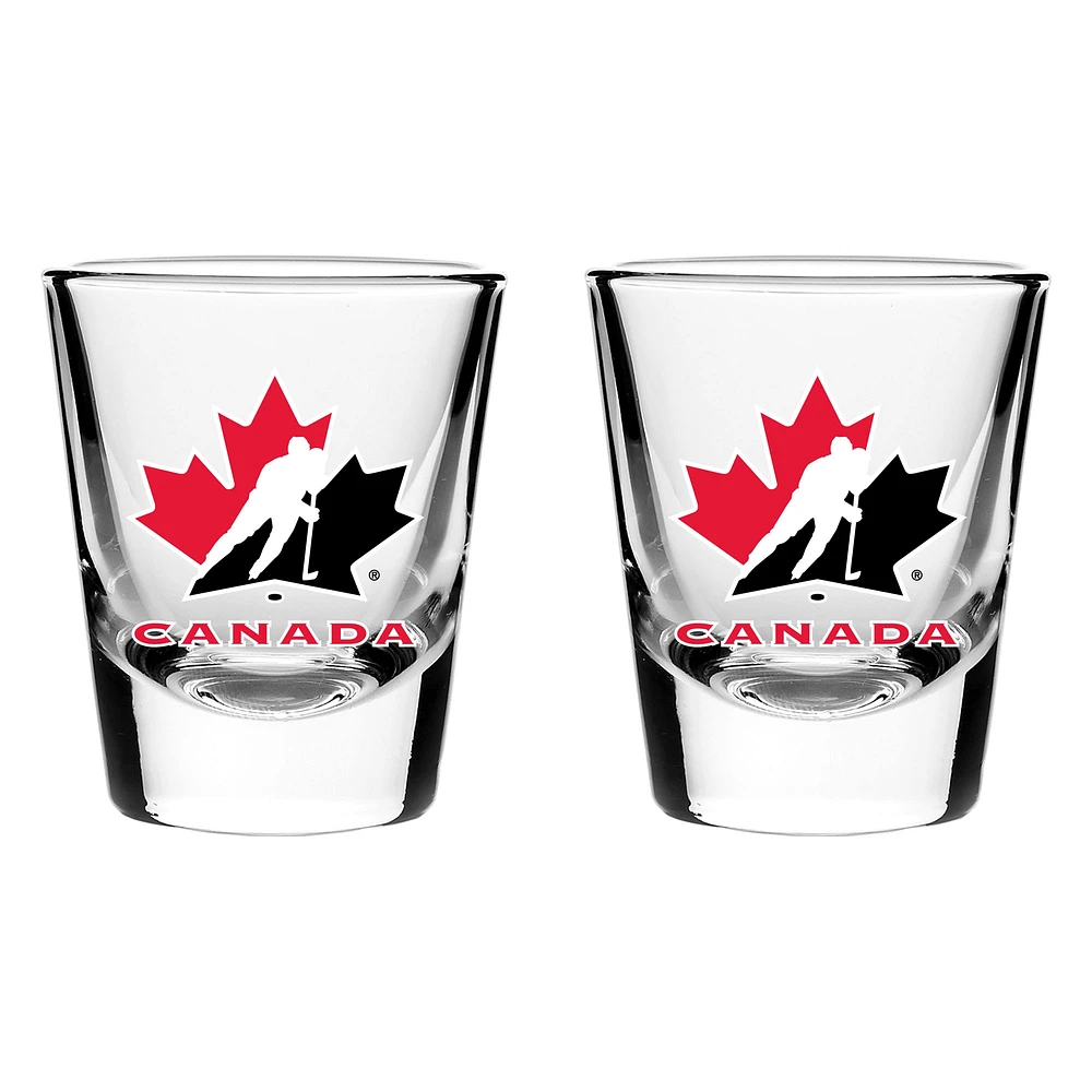 Ensemble de 2 verres à shot de collection Canada Hockey
