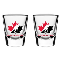 Ensemble de 2 verres à shot de collection Canada Hockey