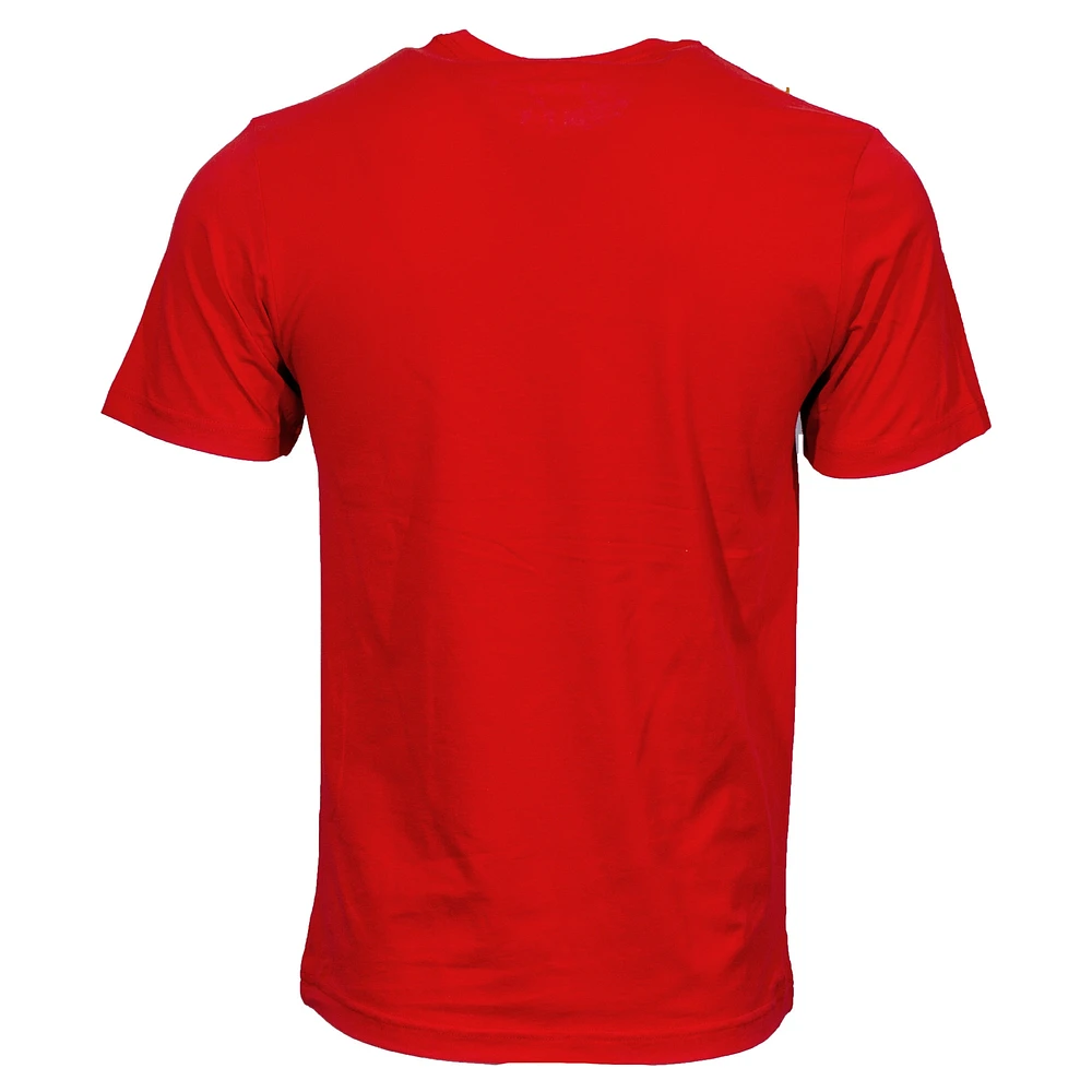 Men's Mitchell & Ness Red Hockey Canada IIHF World Junior Championship Diagonal T-Shirt