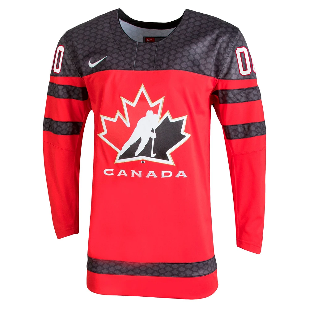 Maillot Nike rouge pour hommes de Hockey Canada - Chandail réplique personnalisé