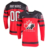 Maillot Nike rouge pour hommes de Hockey Canada - Chandail réplique personnalisé