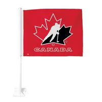 Drapeau de voiture double face 11" x 18" Red Canada Hockey