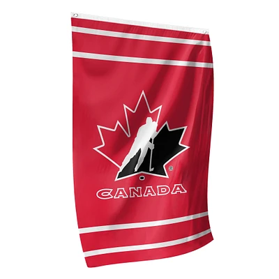 Drapeau rouge Canada Hockey 3 pi x 5 pi