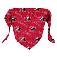 Red Canada Hockey Logo Pattern Pet Bandana