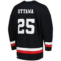 Maillot de Hockey réplique unisexe noir Canada Championnat du monde junior 2025