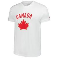 T-shirt unisexe blanc avec imprimé de l'équipe canadienne Hockey Canada 2024