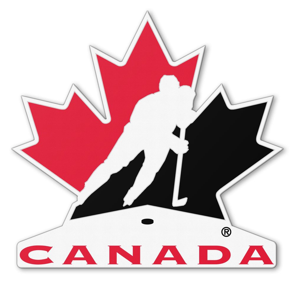 White Canada Hockey 8" Car Magnet