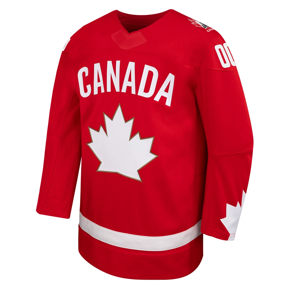 Youth Red Hockey Canada Alternate Replica Custom Jersey