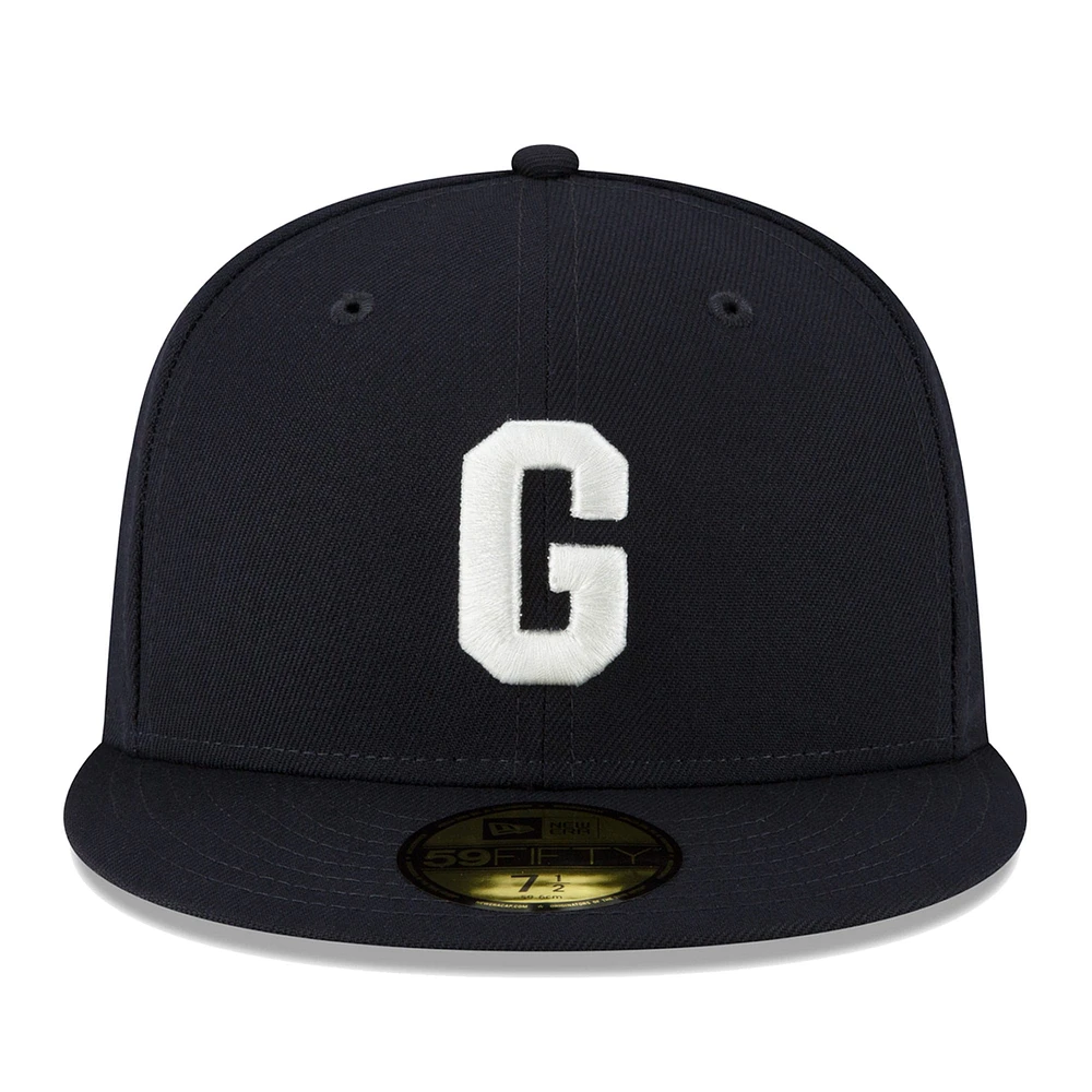 Men's New Era Navy Homestead Grays Turn Back The Clock 59FIFTY Fitted Hat