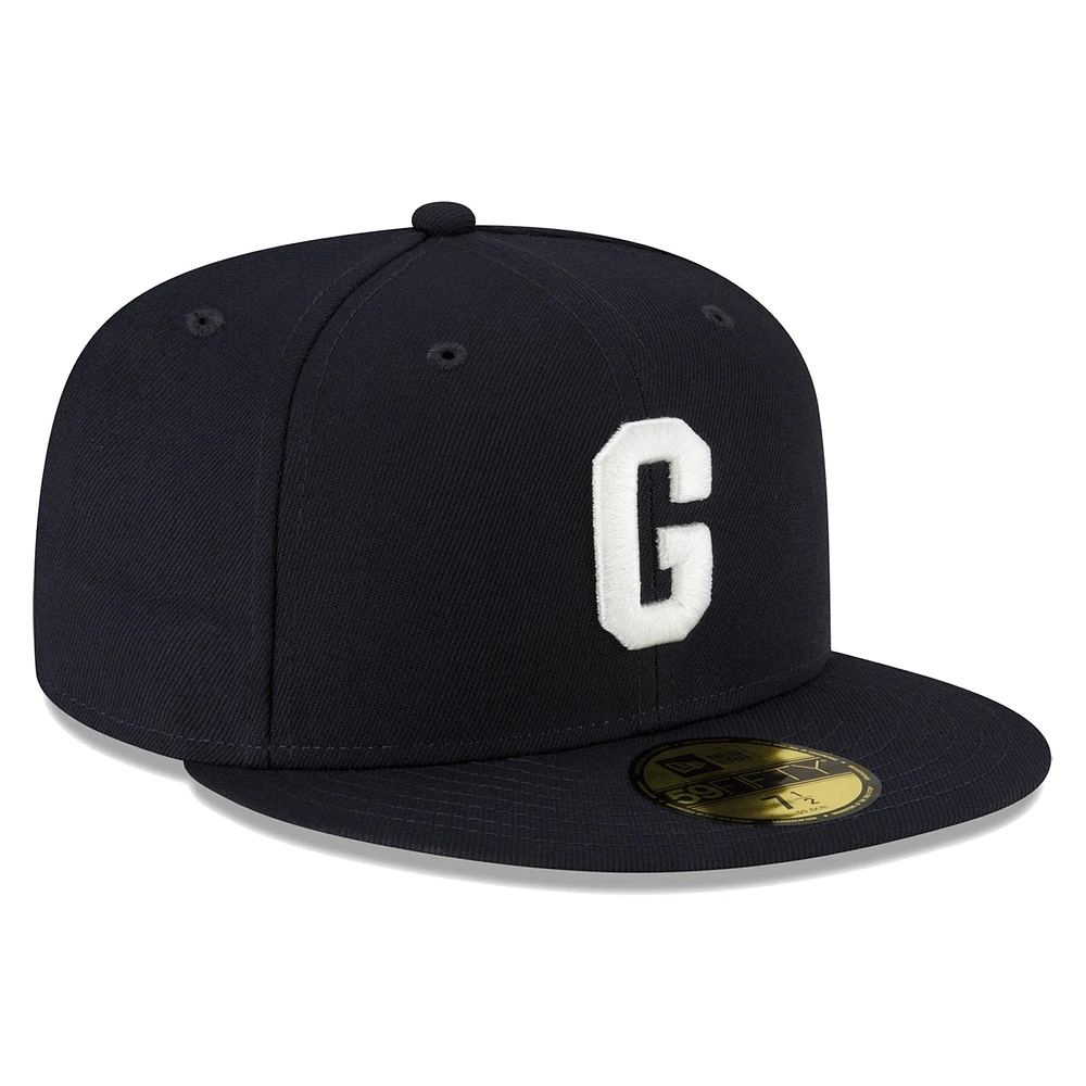 Men's New Era Navy Homestead Grays Turn Back The Clock 59FIFTY Fitted Hat