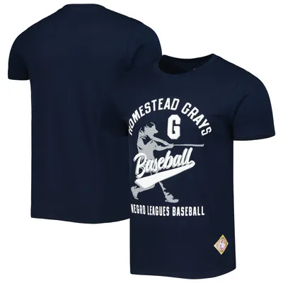Homestead Grays Stitches Soft Style T-Shirt - Navy