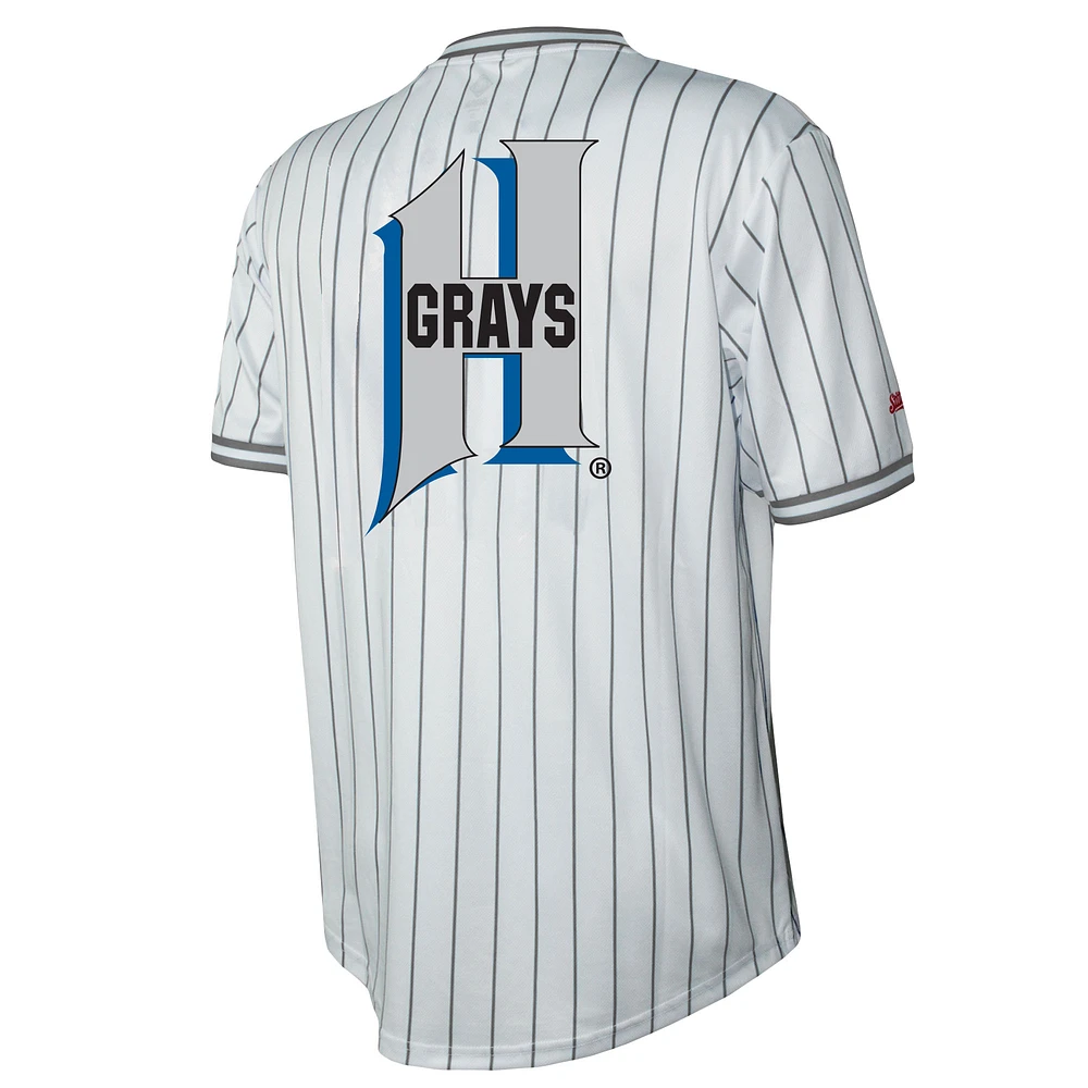 Men's Stitches White Homestead Grays V-Neck Jersey