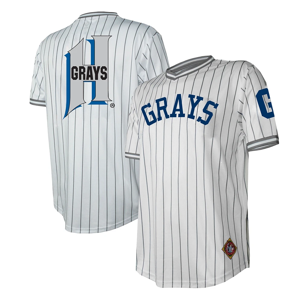 Men's Stitches White Homestead Grays V-Neck Jersey