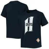 Youth Stitches Navy Homestead Grays Negro League Logo T-Shirt