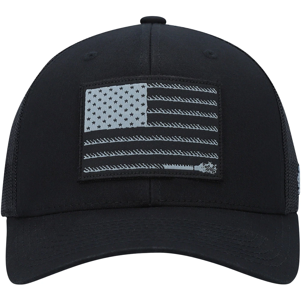 Casquette Snapback réglable HOOey Liberty Roper Trucker - Noir