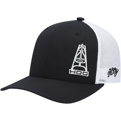 HOOey Hog Trucker Snapback Hat - Black/White