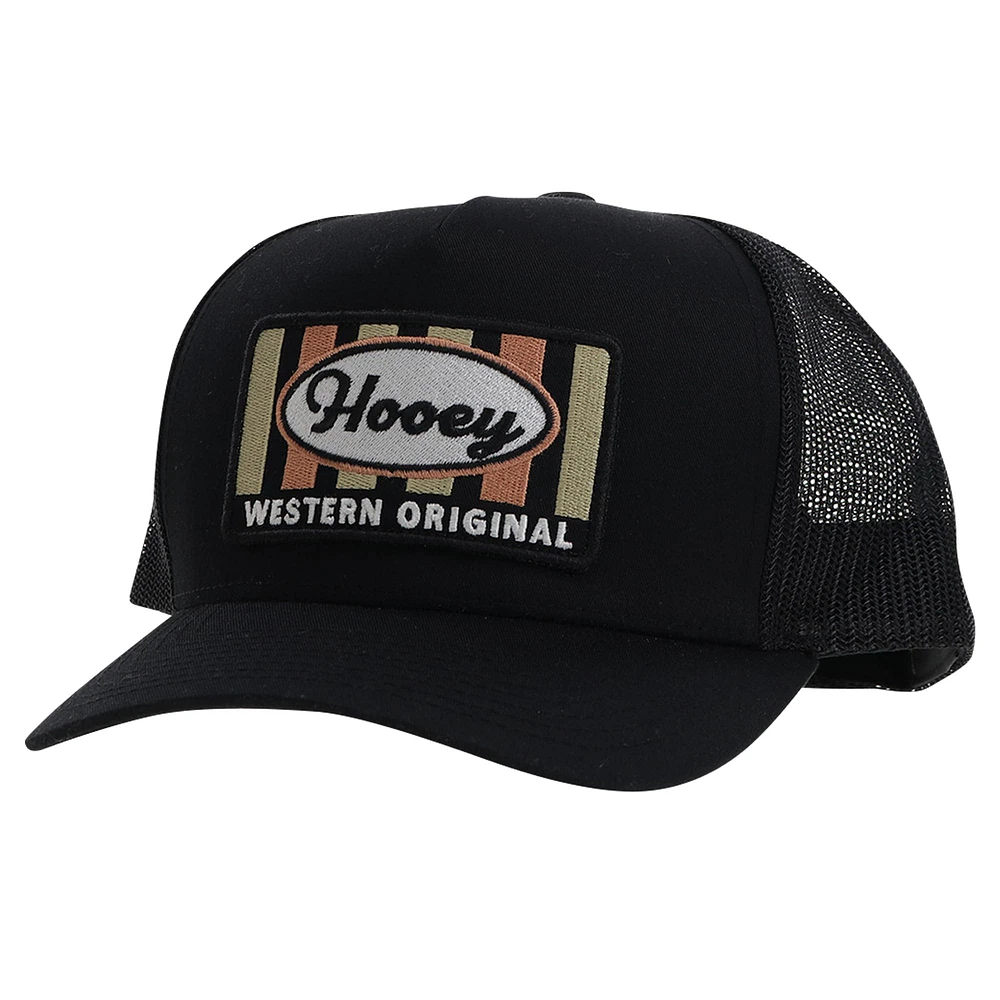 Men's HOOey Black Sudan High Profile Adjustable Hat